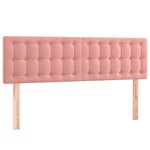 vidaXL Sommier à lattes de lit avec matelas Rose 140x200 cm Velours