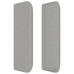 vidaXL Tête de lit avec oreilles Gris clair 83x16x78/88 cm Tissu
