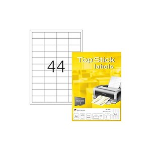 Top stick etiquette universelle, 48,3 x 25,4 mm, blanc