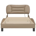 vidaXL Cadre de lit avec LED sans matelas cappuccino 100x200 cm
