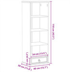 vidaXL Armoire à CD Corona 40x30x110 cm bois de pin massif
