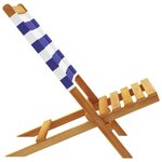 vidaXL Chaises de jardin pliantes lot de 6 tissu et bois massif