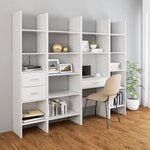 vidaXL Bibliothèque Blanc 40x35x180 cm Bois d'ingénierie