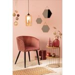 Lot de 3 miroirs en forme hexagonal - Métal - Doré