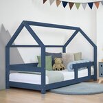 Lit cabane enfant TERY 90 x 180 bleu marine