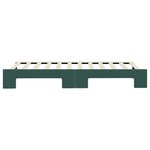 vidaXL Lit de jour avec gigogne sans matelas vert foncé 90x200 cm
