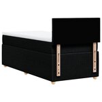 vidaXL Sommier à lattes de lit avec matelas Noir 90x200 cm Tissu