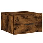 vidaXL Tables de chevet murales 2 Pièces chêne fumé 35x35x20 cm