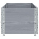vidaXL Jardinière gris 150x50 cm bois massif de pin