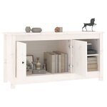 vidaXL Meuble TV Blanc 103x36 5x52 cm Bois de pin massif