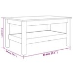 vidaXL Table basse 80x50x40 cm Bois massif de pin