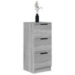 vidaXL Buffets 2 Pièces Sonoma gris 30x30x70 cm Bois d'ingénierie