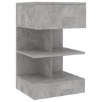 vidaXL Tables de chevet 2 Pièces Gris béton 40x35x65 cm