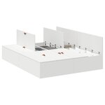 Cadre de lit de rangement vidaXL Blanc 150x200 cm