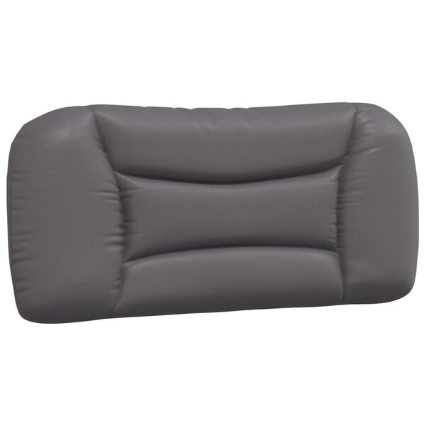 vidaXL Coussin de tête de lit gris 80 cm similicuir