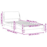 vidaXL Cadre de lit sans matelas marron 100x200 cm similicuir