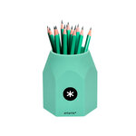 Pot a crayons antartik hexagonal silicone soft touch 95x75x80 mm coloris pastels   assortis
