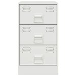 vidaXL Tables de chevet 2 Pièces blanc 34 5x39x62 cm acier