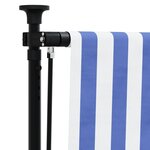 vidaXL Store roulant d'extérieur bleu et blanc 120x270 cm tissu acier