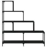 vidaXL Bibliothèque à 4 niveaux noir 139x33 5x149 cm bois d'ingénierie