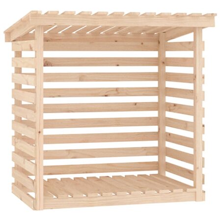 vidaXL Support pour bois de chauffage 108x73x108 cm Bois de pin