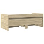 vidaXL Lit de jour et tiroirs chêne sonoma 90x200cm bois d'ingénierie