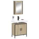 vidaXL Ensemble de meubles de salle de bain 2 Pièces chêne sonoma