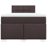 vidaXL Sommier à lattes de lit avec matelas Marron foncé 120x200 cm
