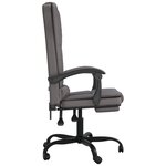 Fauteuil de massage inclinable de bureau informatique étude similicuir gris 02_0025408