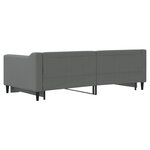 vidaXL Lit de jour avec gigogne sans matelas gris foncé 90x190 cm