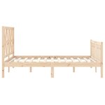 vidaXL Cadre de lit avec tête de lit 140x200 cm bois massif