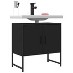 vidaXL Armoire lavabo de salle de bain noir 60x33x60 cm