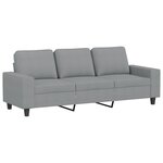 vidaXL Ensemble de canapés 4 Pièces gris clair tissu