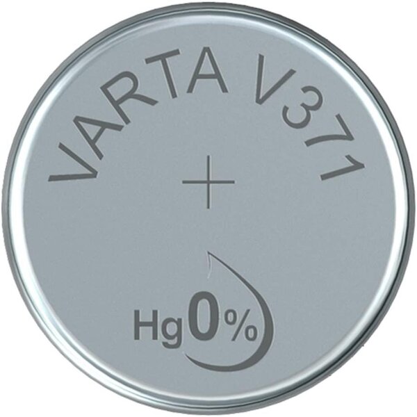 Blister 1 Pile Oxyde Argent Montres V371 (SR69) SR920SW 1,55 Volt x 10 VARTA
