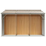 vidaXL Abri de jardin marron clair 277x279x179 cm acier galvanisé