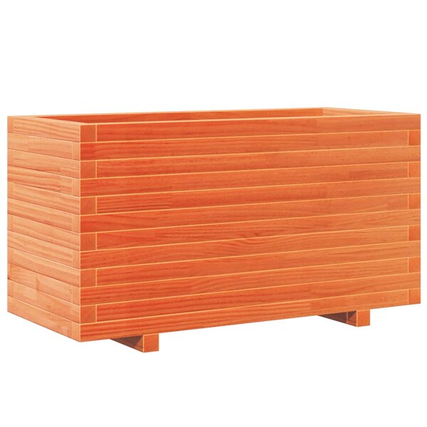 vidaXL Jardinière cire marron 90x40x49 5 cm bois de pin massif