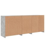 vidaXL Buffet avec lumières LED gris béton 181 5x37x67 cm