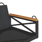 vidaXL Balancelle noir 109x62x40 cm résine tressée