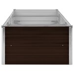 vidaXL Lit surélevé de jardin Marron 240x80x45 cm Acier galvanisé