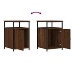vidaXL Tables de chevet 2Pièces Chêne marron 40x42x60cm Bois d'ingénierie