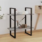 vidaXL Bibliothèque 2 niveaux Sonoma gris 60x30x70cm Bois d'ingénierie
