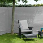 Nature Brise-vue de jardin PE 1 5 x 5 m Gris