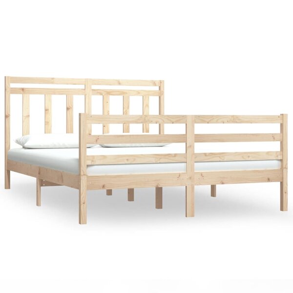 vidaXL Cadre de lit Bois massif 140x190 cm