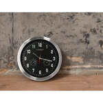 Q-connect horloge murale - Métallique - Diamètre 35 cm - Noir