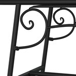 vidaXL Banc tour d'arbre 110 cm Noir Acier