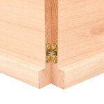 vidaXL Dessus de table bois massif non traité bordure assortie
