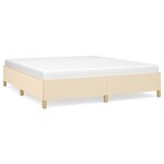 vidaXL Cadre de lit sans matelas crème 180x200 cm tissu