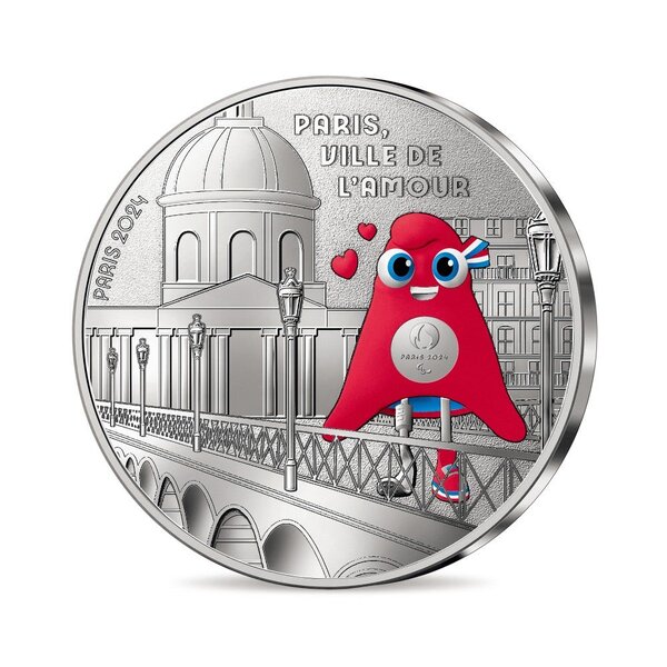 Des souvenirs gravés - Paris  ville de l'amour - Monnaie de 50€ Argent