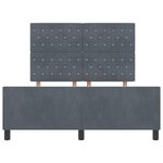 vidaXL Cadre de lit Gris foncé 140x190 cm Velours