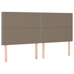 vidaXL Sommier à lattes de lit avec matelas Taupe 180x200 cm Tissu